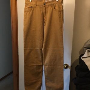 Carhartt tan relaxed fit work jeans